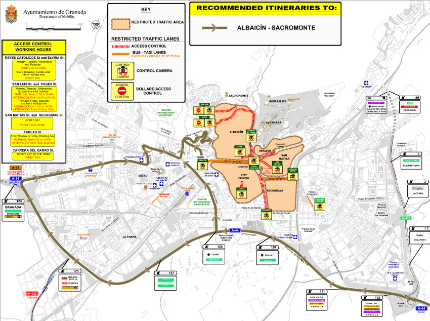 Access to Albaicín and Sacromonte