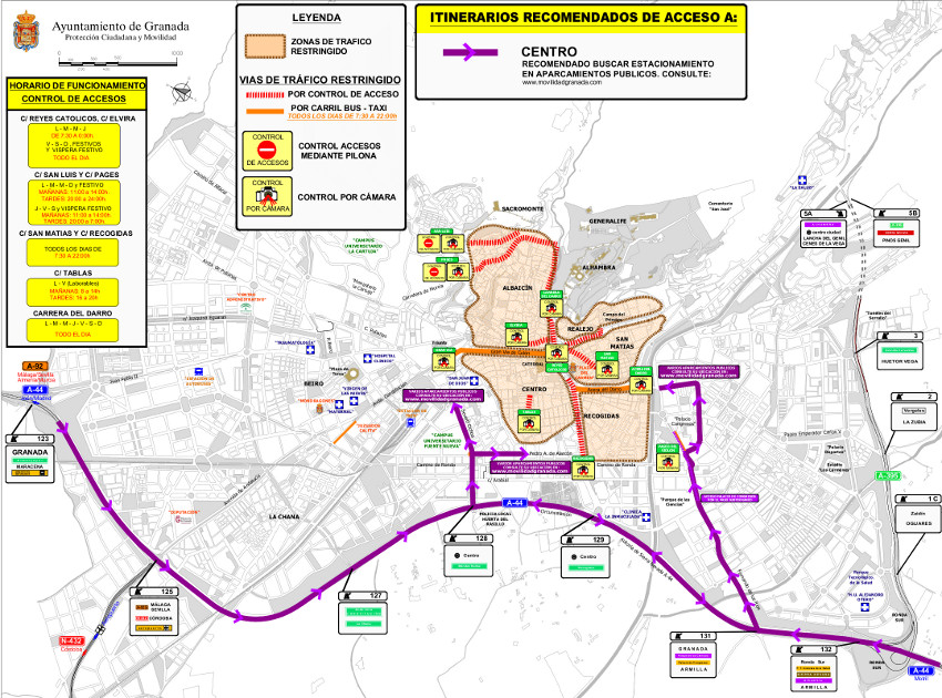 Plano de acceso al centro