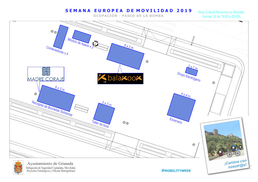 paseo de la bomba balakook ruta en bici sem2019 granada