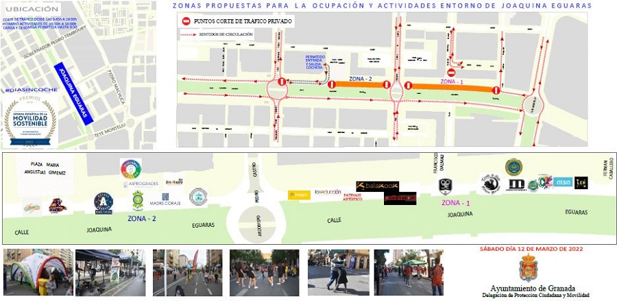 Plano actividades Joaquina Eguaras 2022 dia sin coche