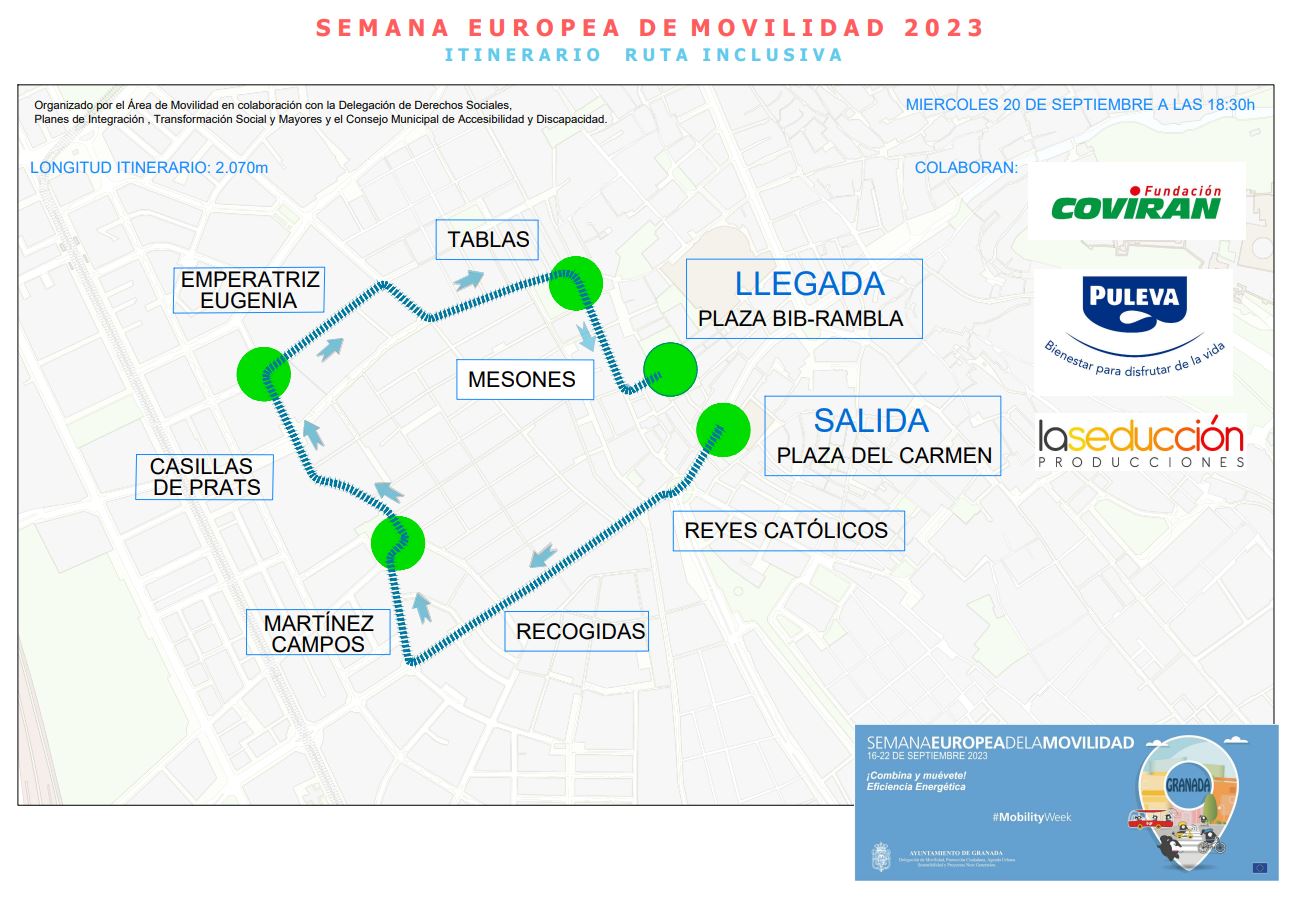 itinerario ruta inclusiva sem2023 granada